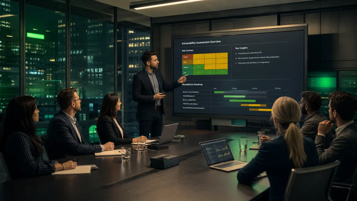 Security audit checklist and vulnerability assessment report